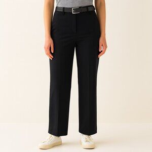 Wide-Leg Trendy Black Casual Belted Pants — Haver & Blair London, Size L